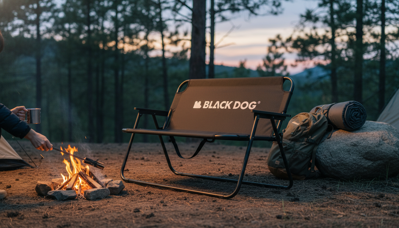 2-Person Folding Camp Chair: Breathable, Tear-Resistant