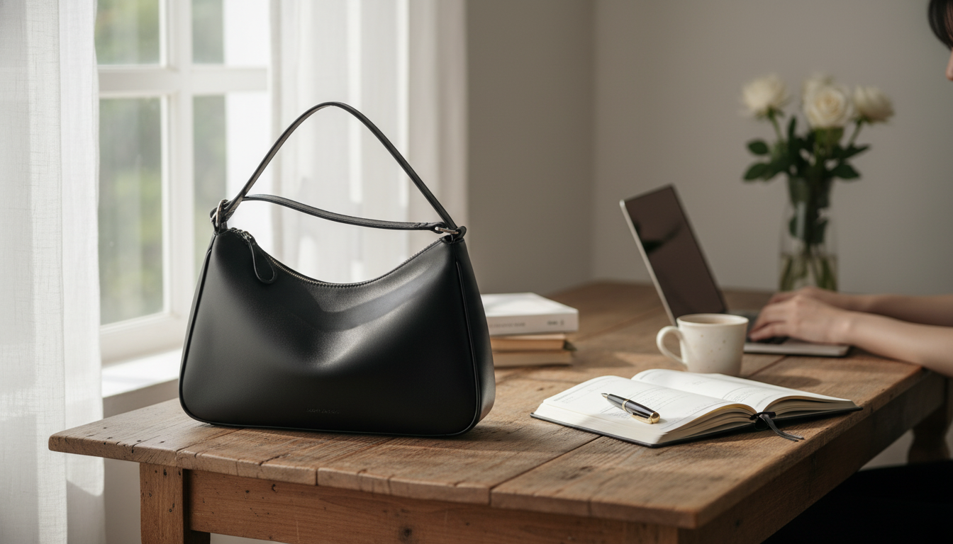 Elegant Mousse Leather Shoulder Bag: Soft Daily Luxury