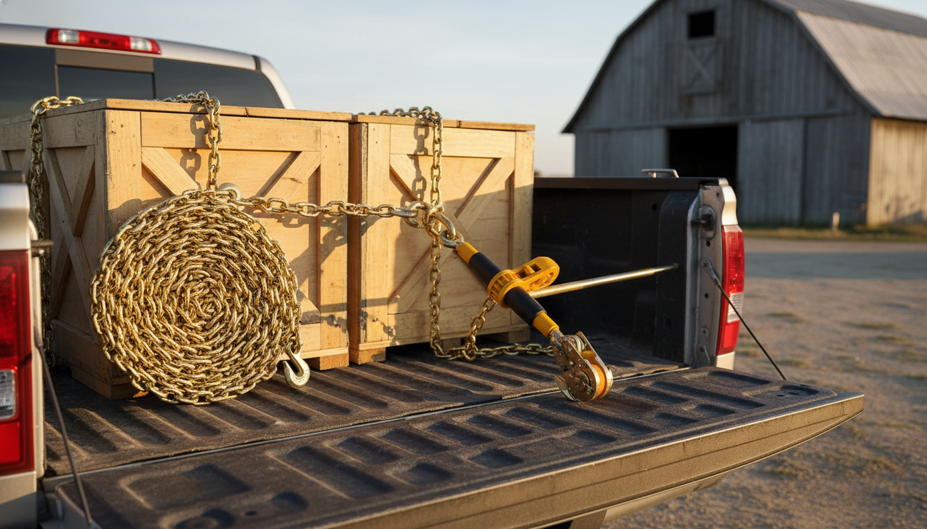 Heavy-Duty Ratchet Chain Binder Set: Secure Loads Fast