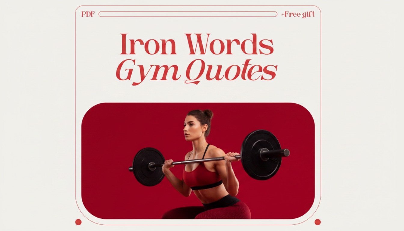 Iron Words: Gym Quotes to Stay Consistent & Strong