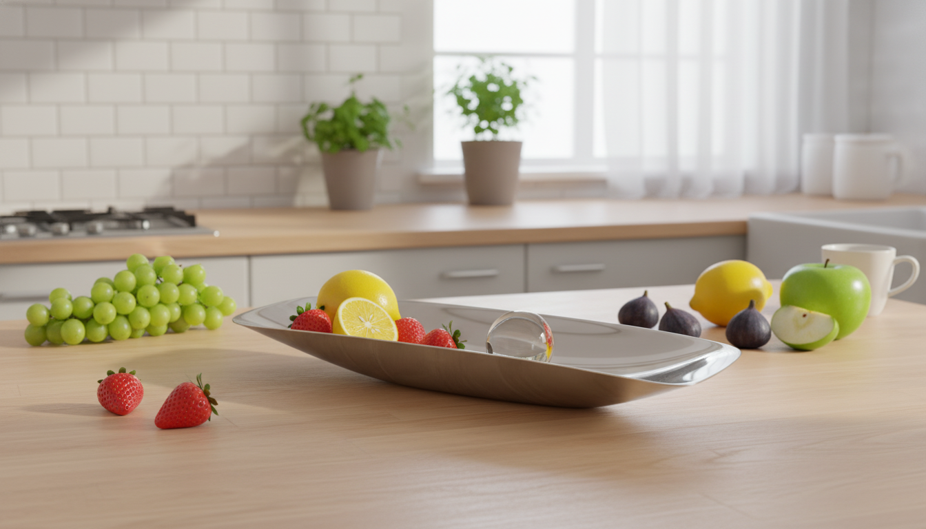 Modern Hollow Stainless Steel Fruit Plate: Airy Counter Style