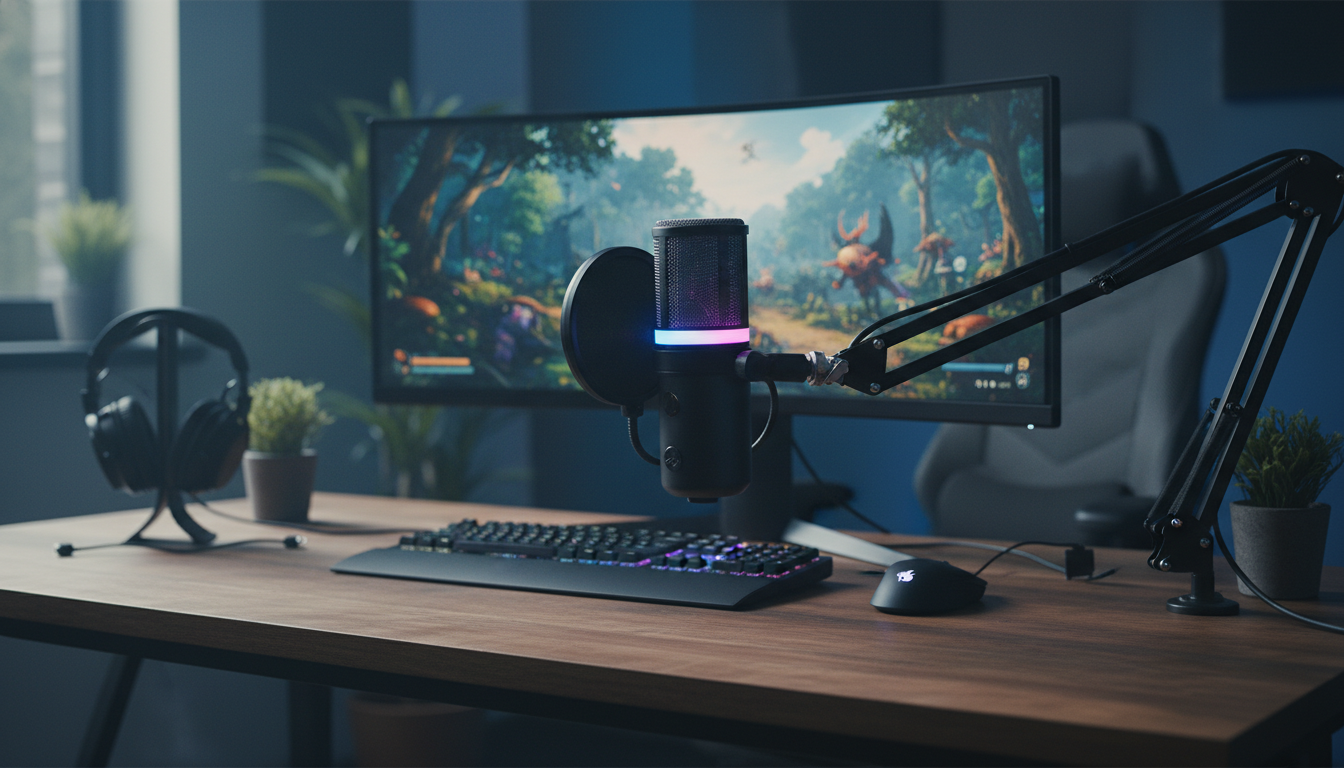 USB-C/XLR Dynamic Gaming Mic: RGB, Noise Reduction