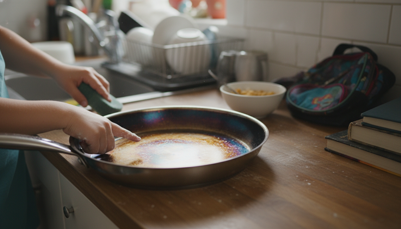 Rainbow Stains on Steel Pans: Causes, Cleaning, Safety