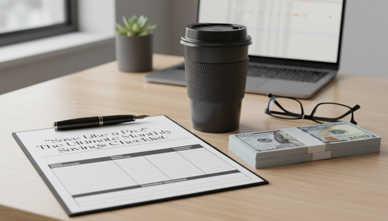 Monthly Savings Checklist Printable: Save Like a Pro