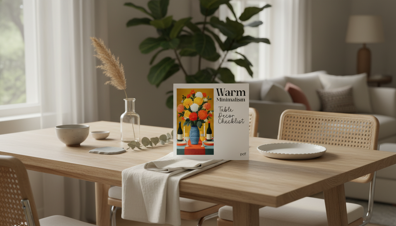 Warm Minimalist Dining Table Checklist for Cozy Neutrals